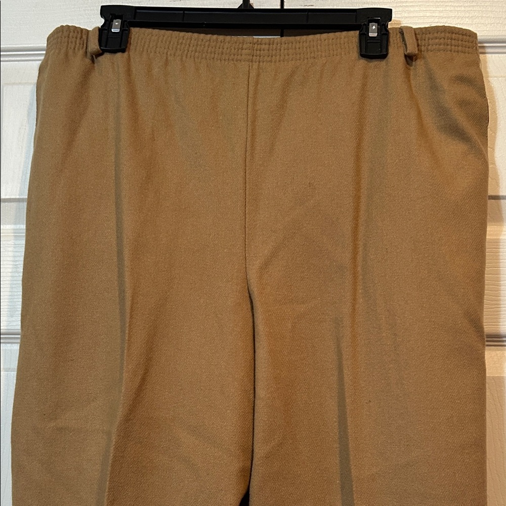 Alfred Dunner Women's Camel/Tan Pantsuit Jacket & Pants - Picture 6 of 9